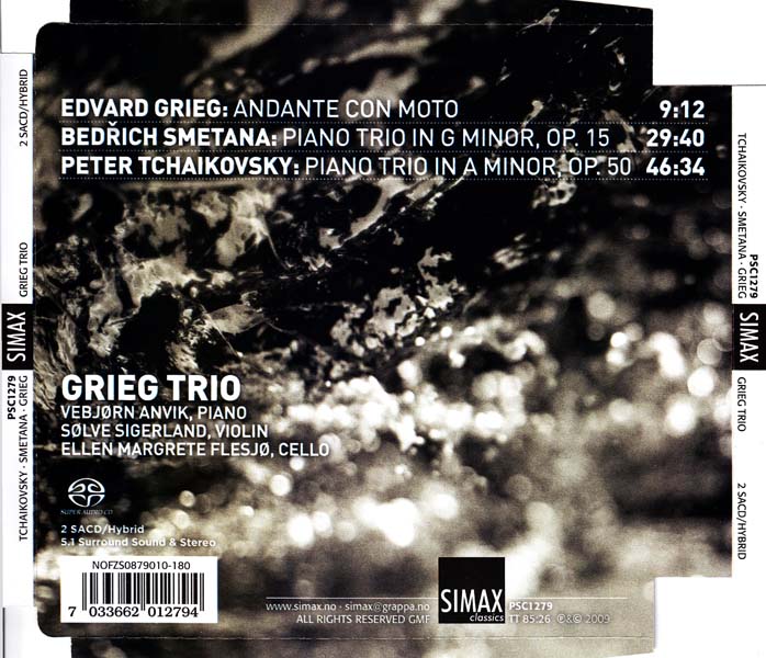 Trios Grieg – 2007 – 格里格三重奏：格里格、斯美塔那、柴可夫斯基钢琴三重奏 [SACD][PSC1279][欧版][ISO]