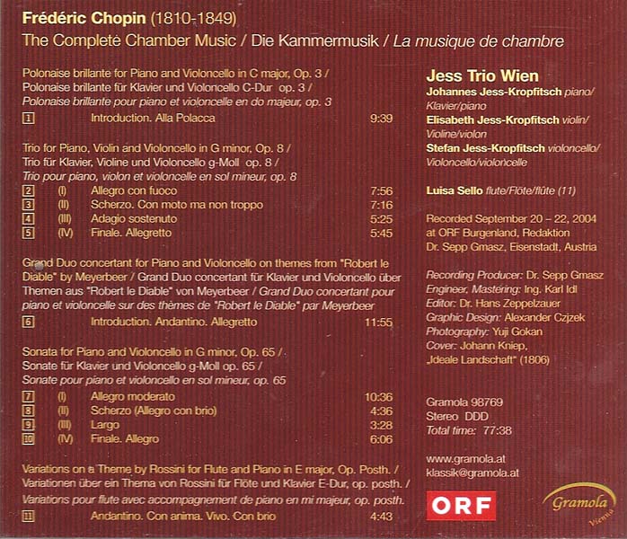 Jess Trio Wien – 2004 – 肖邦_全部室内乐 [Gramola 98769][奥地利版][WAV+CUE]