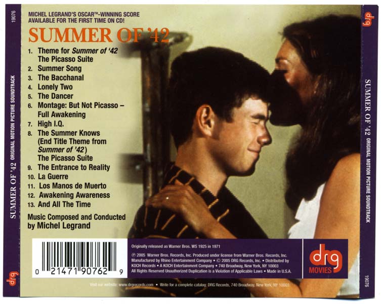 电影原声 – 1971 – Summer of ’42 一九四二年的夏天 (2005)[DRG 19076][美国版][WAV+CUE]