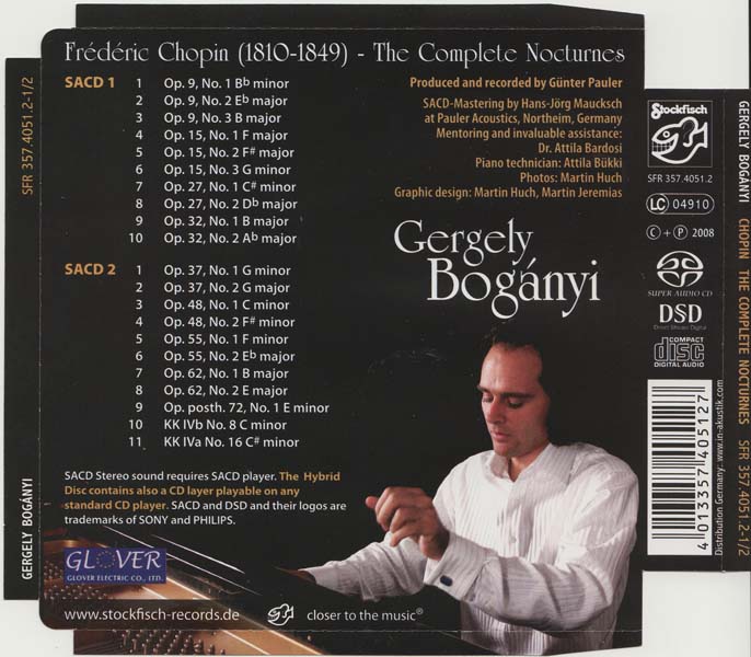 Gergely Boganyi – 2008 – 肖邦 – 夜曲全集 2CD [SACD][SFR 357.4051.2-1_2][欧版][ISO]