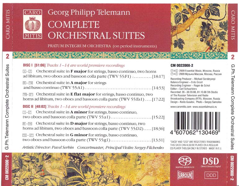 Pratum Integrum – 2009 – 泰勒曼 – 管弦乐组曲全集，第二卷 2CD [SACD][CM 0022008-2][欧版][ISO]