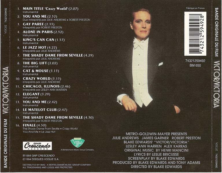 电影原声 – 1994 – Victor, Victoria 雌雄莫辨 [74321259492][法国版][WAV+CUE]